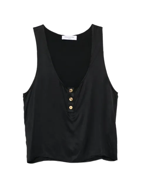 Françoise button V-neck top