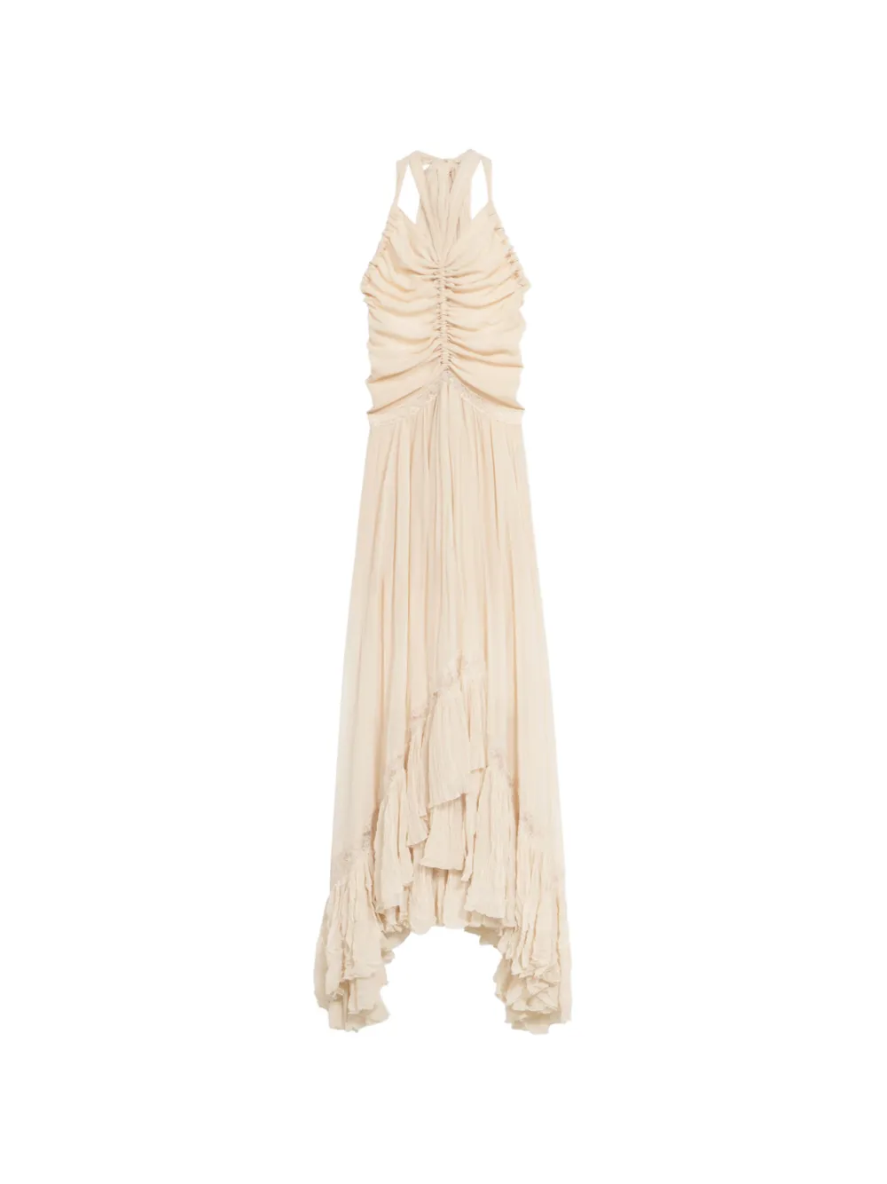 Blumarine Georgette maxi dress - Toni neutri