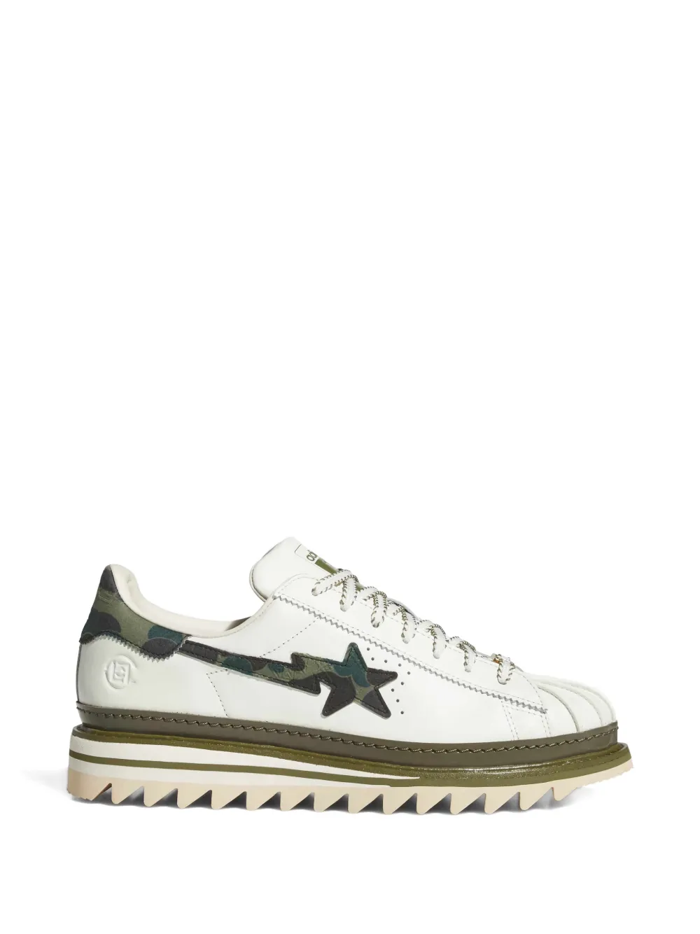 adidas Clot x Bape® camouflage star low-tops sneakers - Bianco