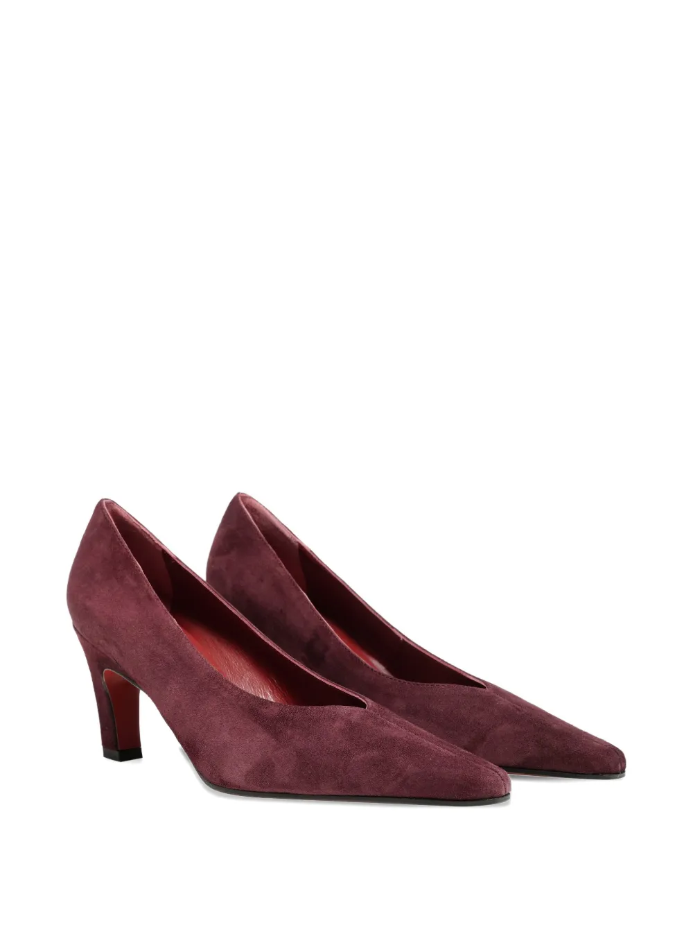Roberto Festa Wara squared suede pumps Bruin