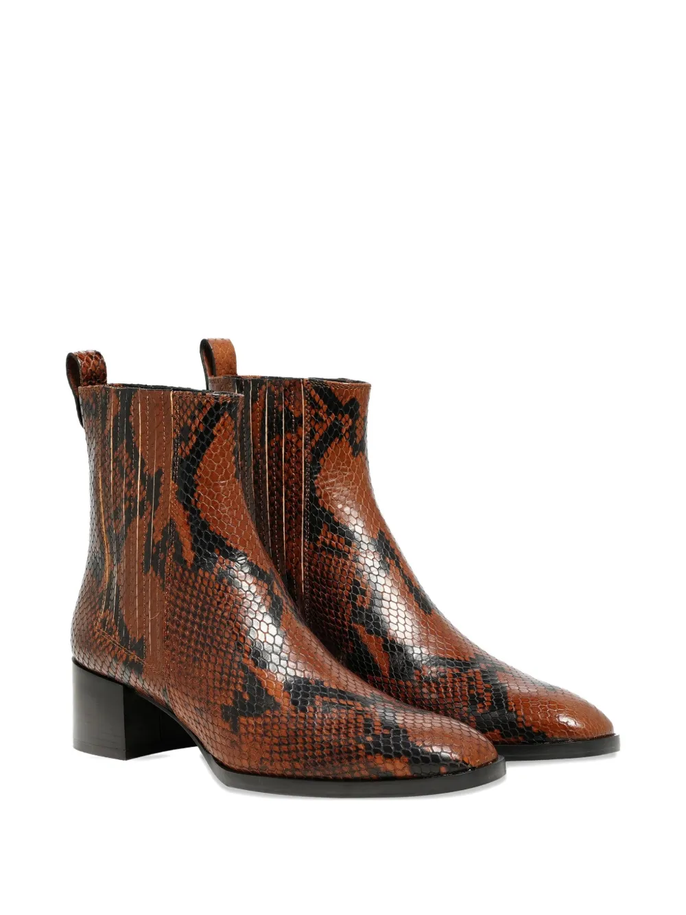 Roberto Festa Leda python-print heeled boots Bruin