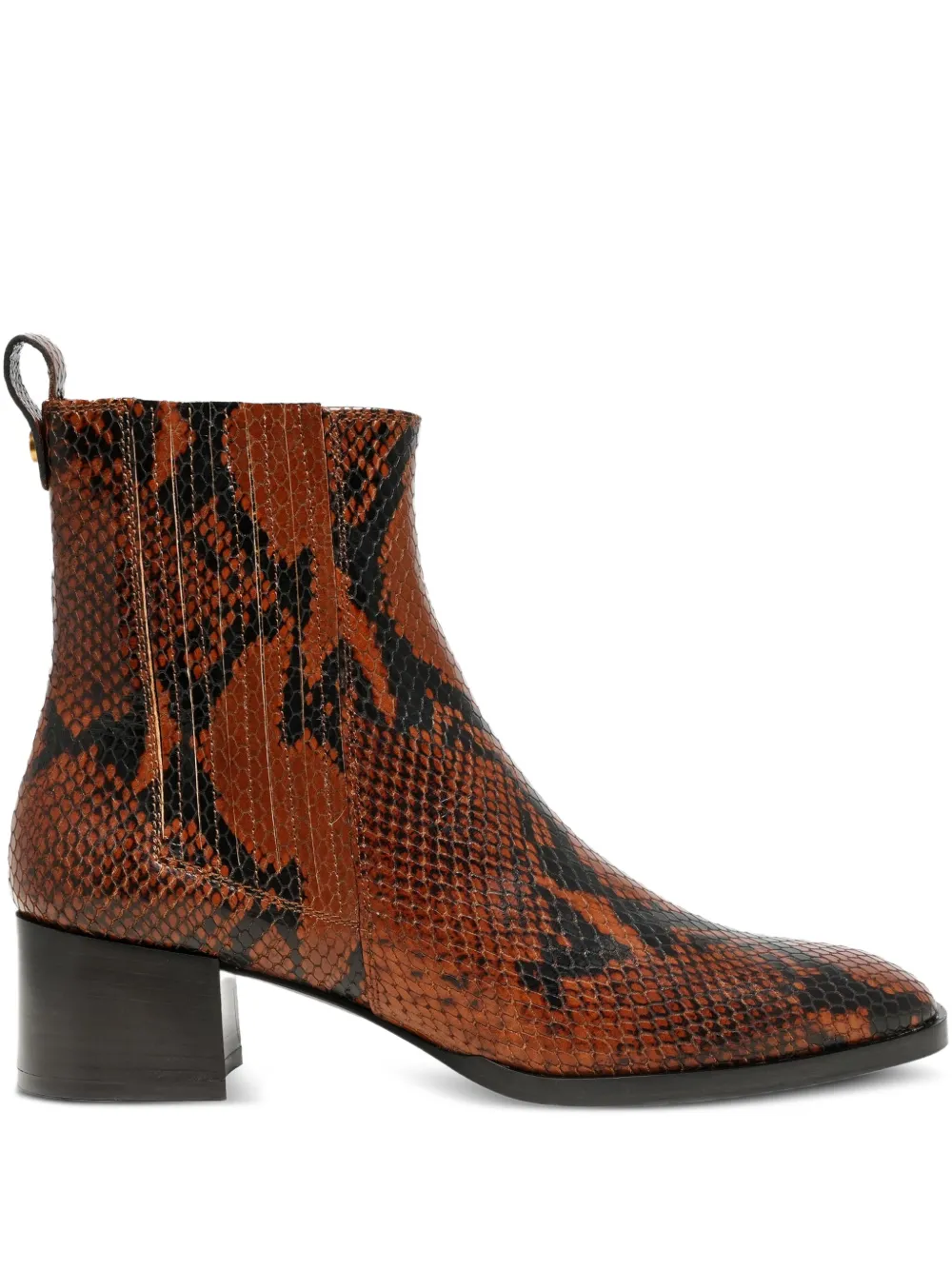 Roberto Festa Leda python-print heeled boots - Marrone