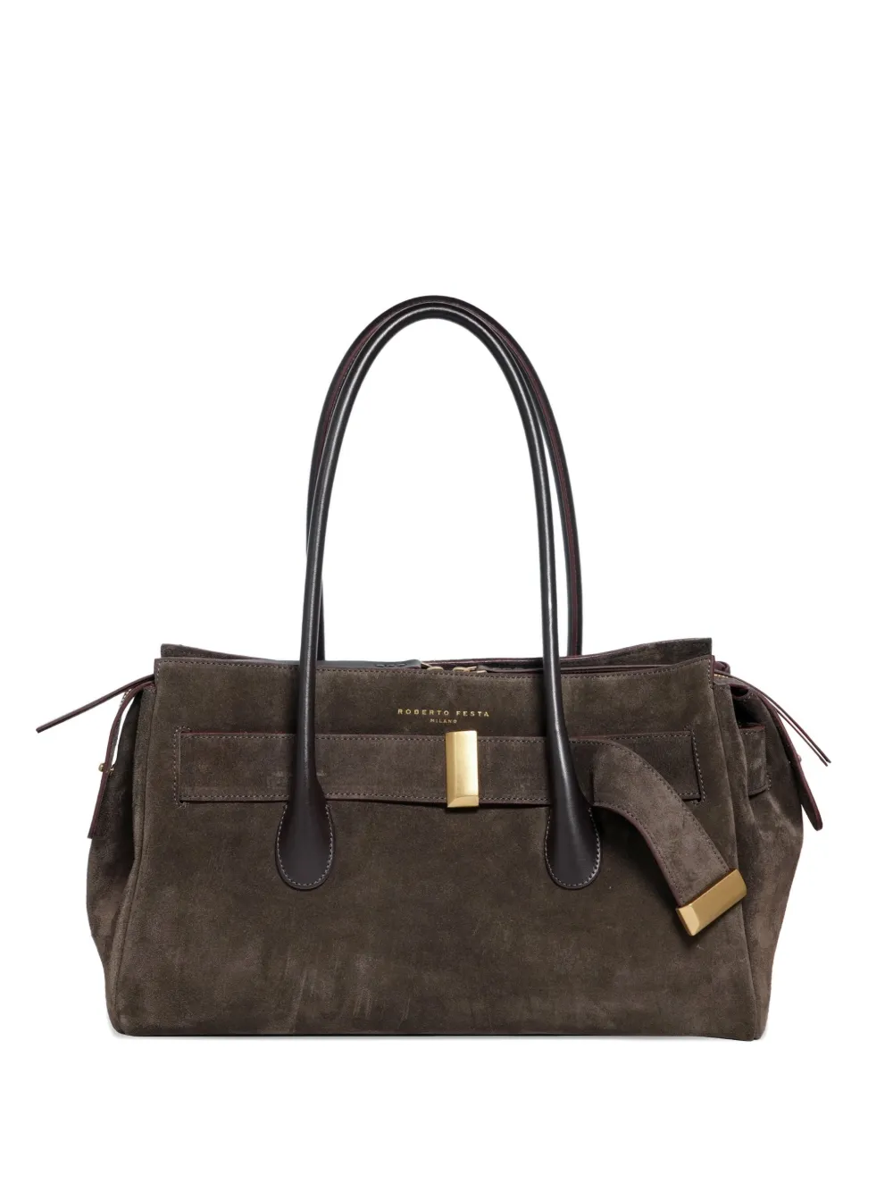 Roberto Festa Emeralda gold-tone shoulder bag - Marrone