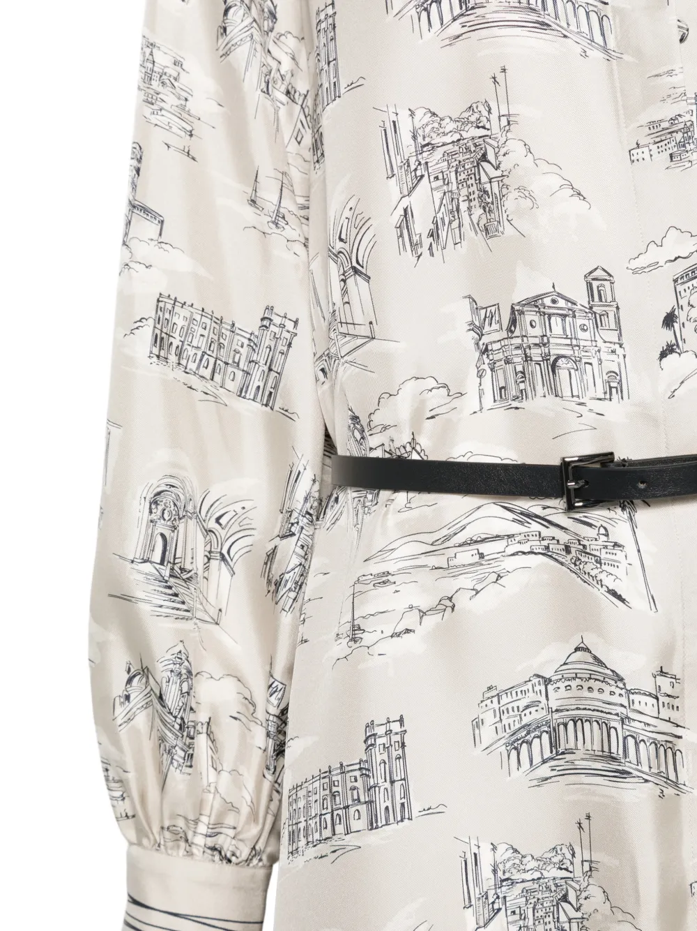  Max Mara Patterned Shirt Dress - Grey 