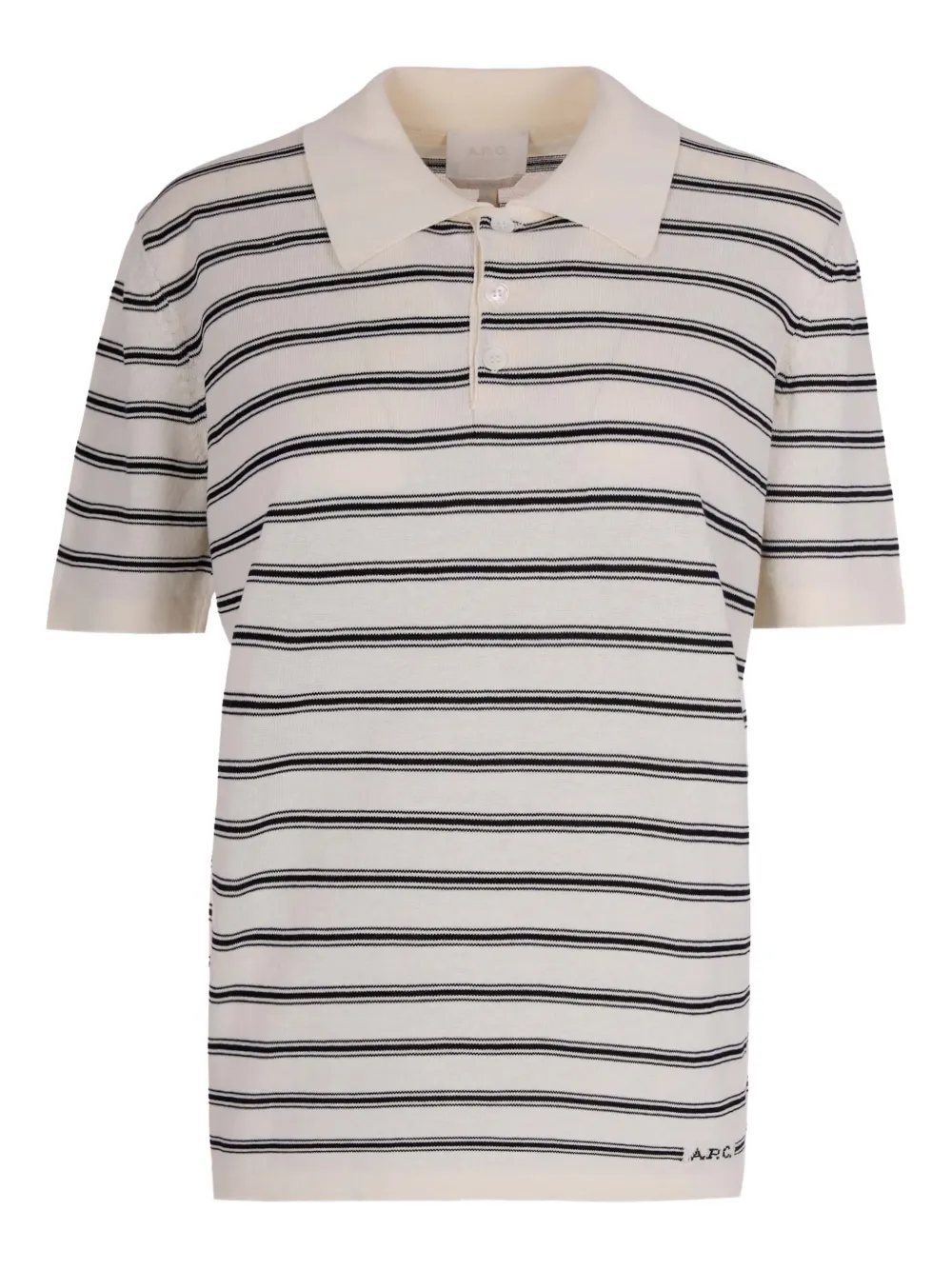 A.P.C. striped polo shirt - Toni neutri