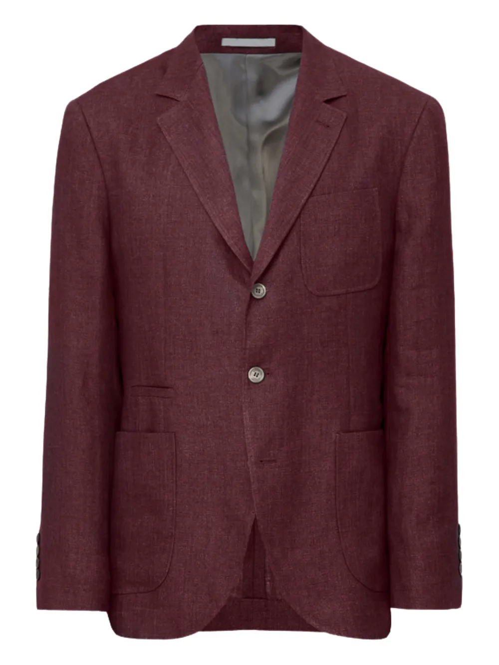 Brunello Cucinelli notched-lapels patch-pockets blazer - Red