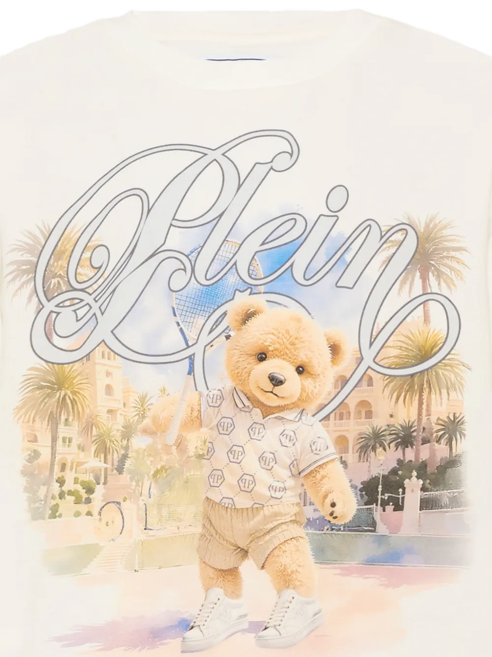  Philipp Plein Junior Teddy-print T-shirt - Neutrals 
