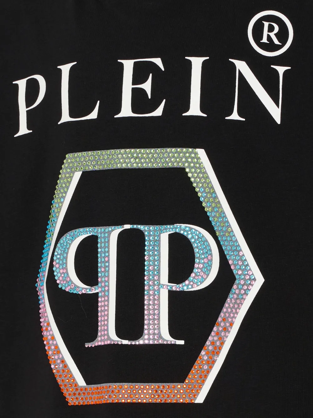 Philipp Plein Junior T-shirt met logoprint Zwart
