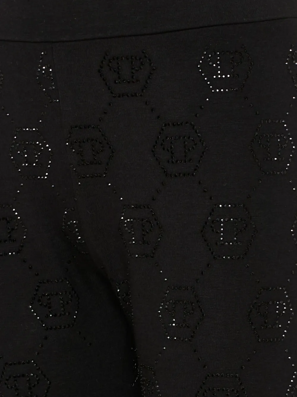 Philipp Plein Junior Legging met logopatroon Zwart