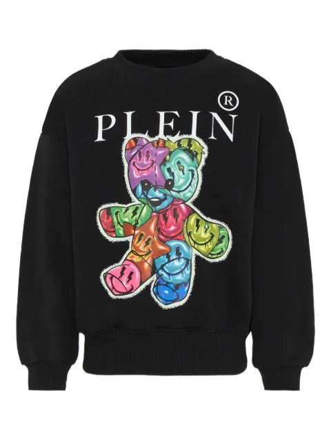 Philipp Plein Junior Felpa girocollo con stampa
