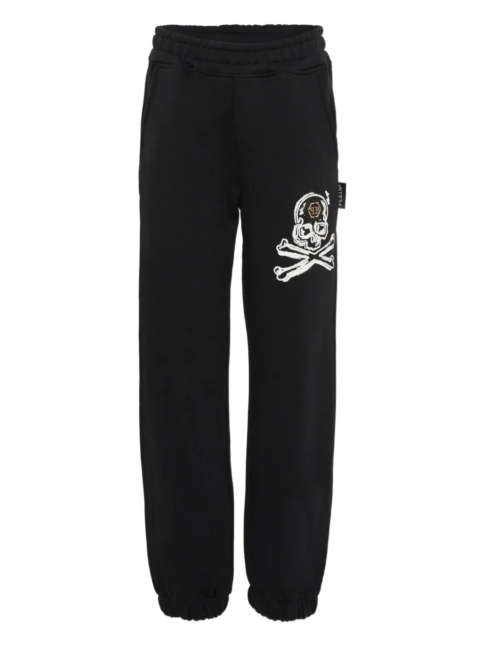Philipp Plein Junior skull-graphic track pants - Nero