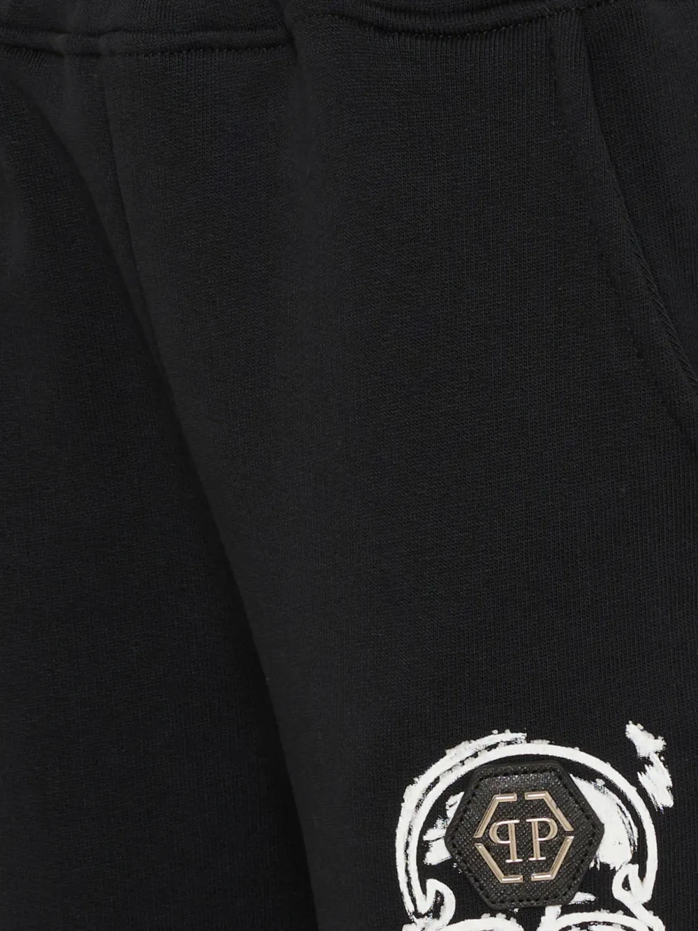 Philipp Plein Junior Trainingsbroek met doodskopprint Zwart