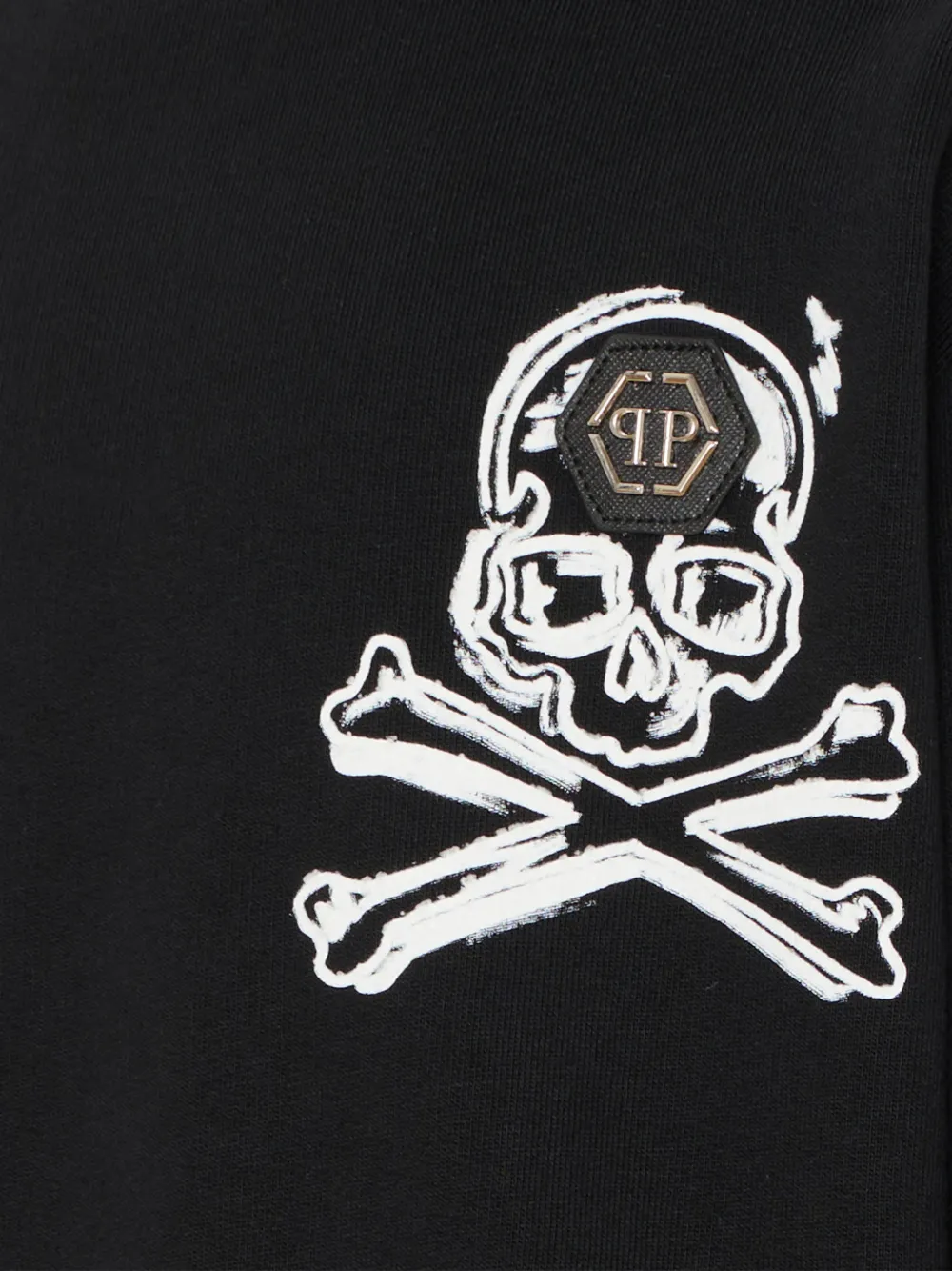 Philipp Plein Junior スカルアップリケ スウェットシャツ | ブラック