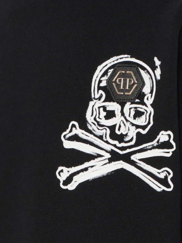 Philipp Plein Junior スカルアップリケ スウェットシャツ | ブラック