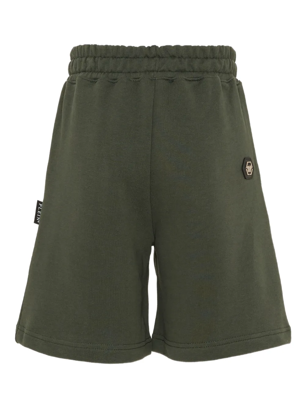 Philipp Plein Junior Katoenen shorts met grafische print Groen