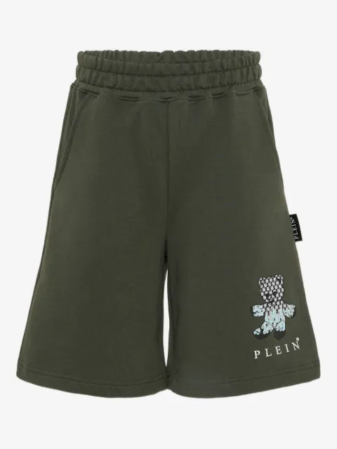 Philipp Plein Junior graphic cotton shorts