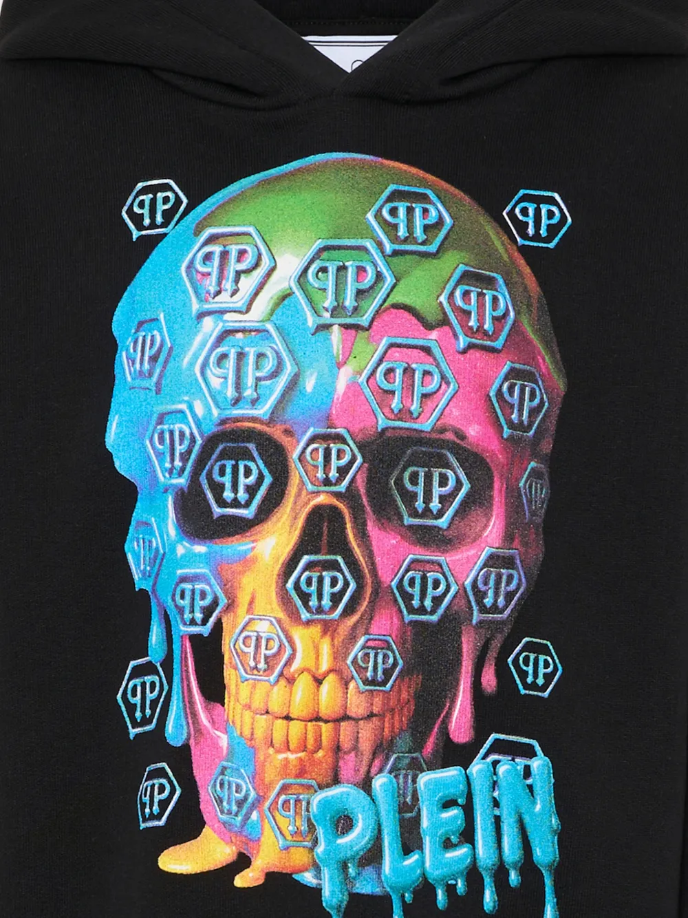  Philipp Plein Junior Skull-graphic Hoodie - Black 