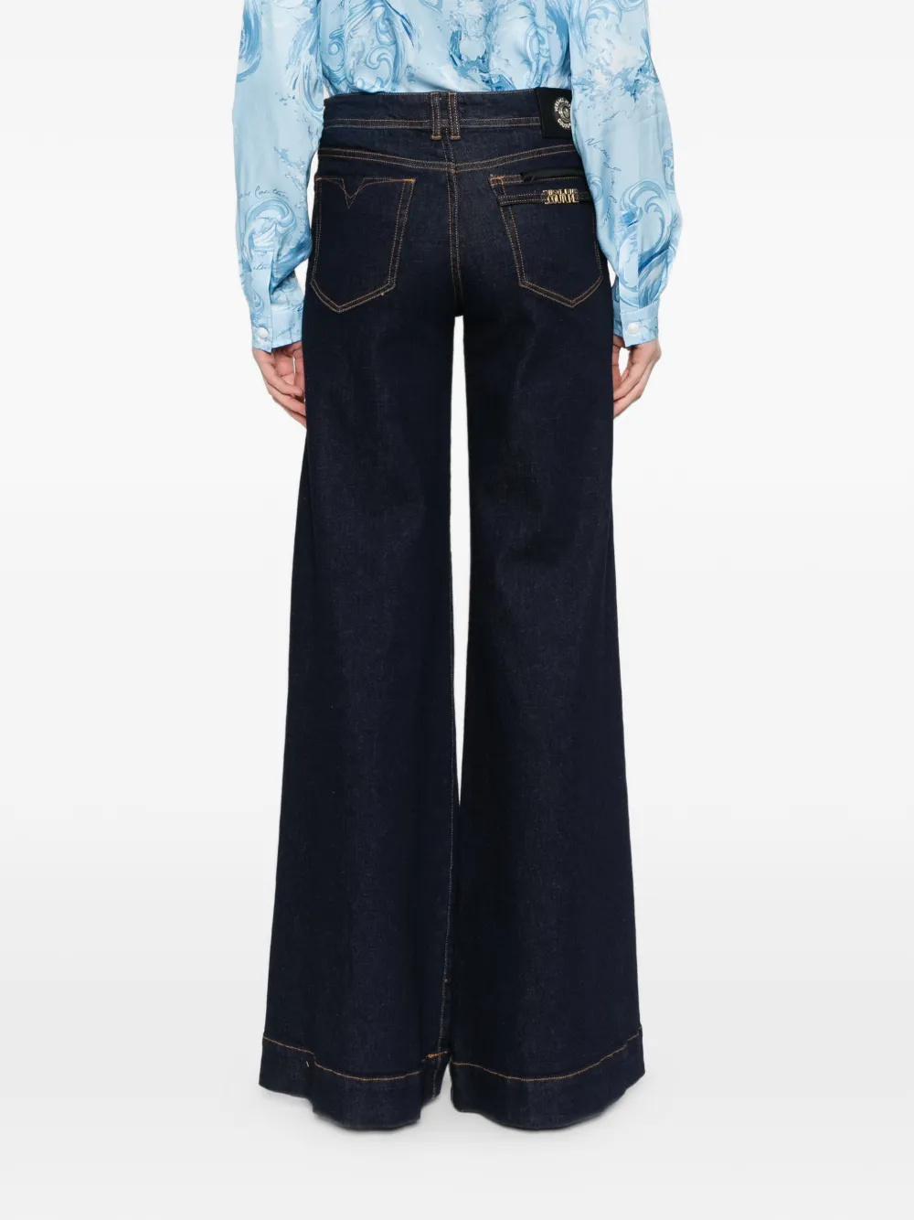 Versace Jeans Couture Jeans met knopen Blauw