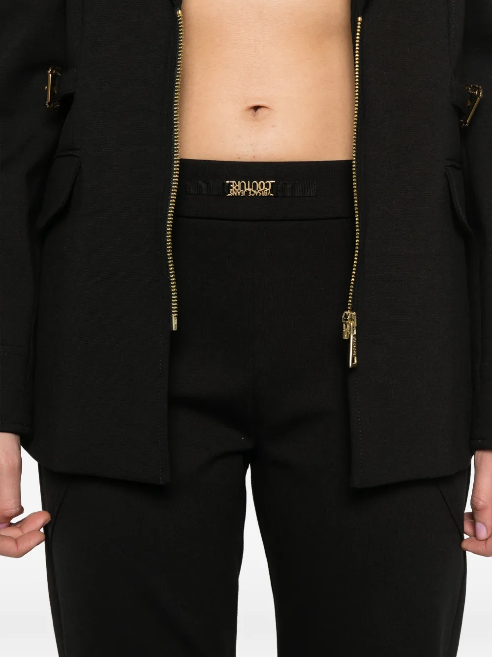 Versace Jeans Couture Flared broek Zwart