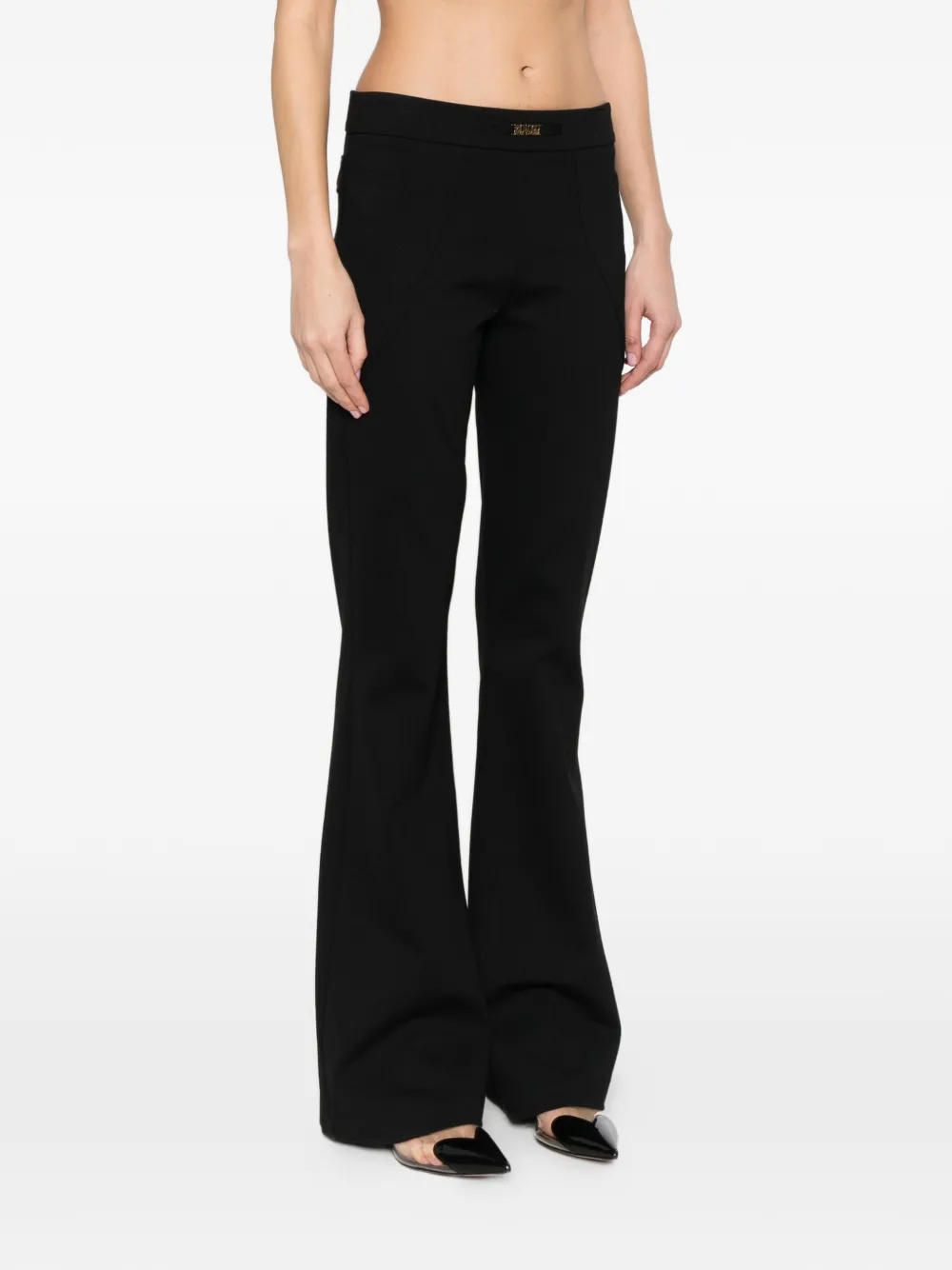 Versace Jeans Couture Flared broek Zwart
