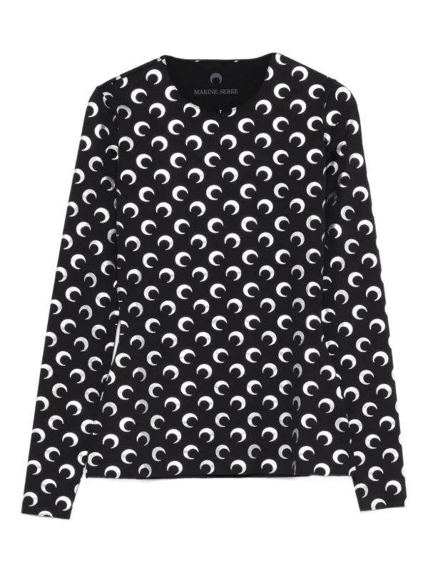 Marine Serre プリント トップ | ブラック | FARFETCH JP