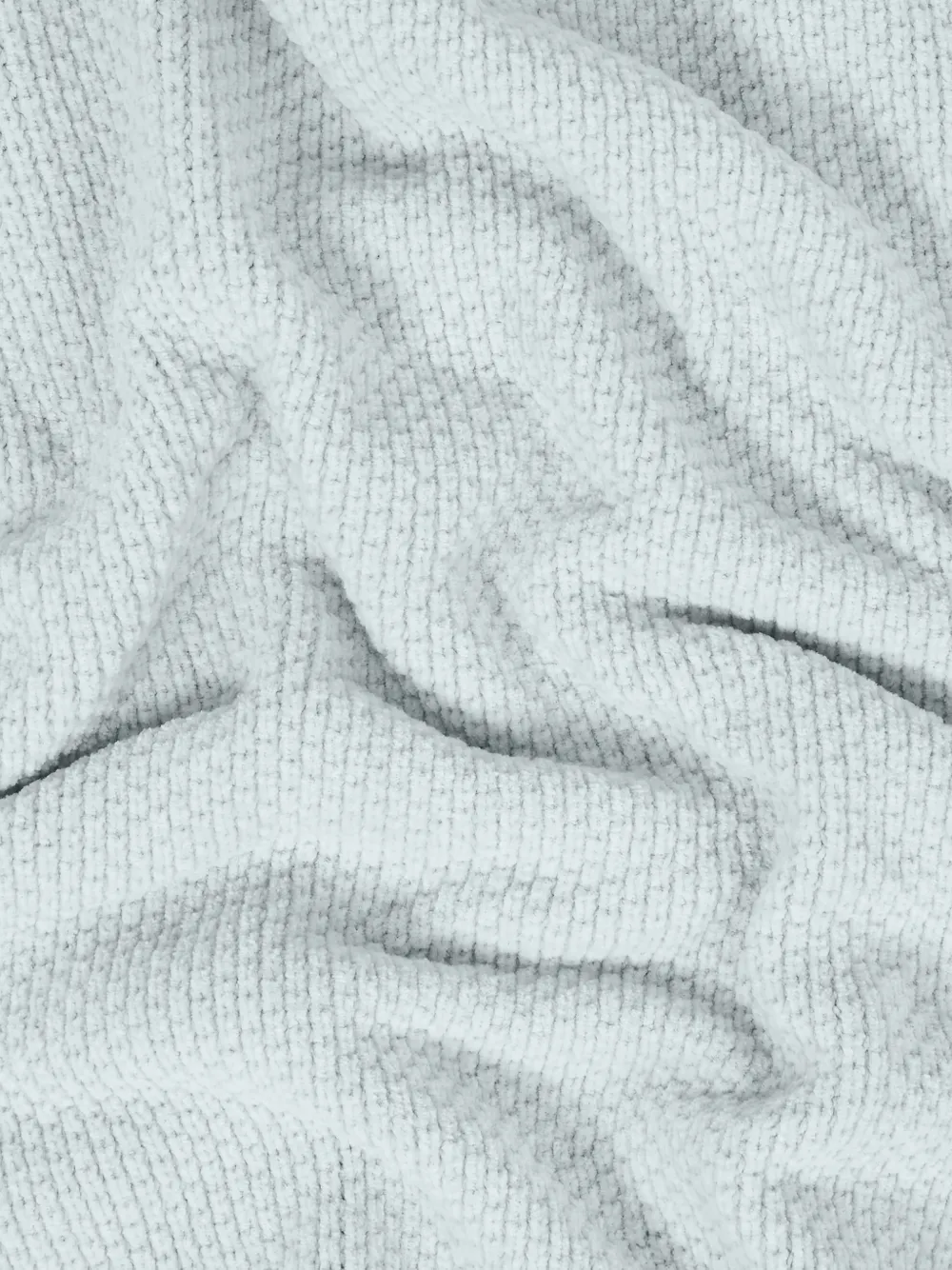 Stone Island 5100005 Chenille katoenen trui met stiksels Blauw