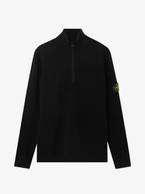 Stone Island suéter tejido de canalé con motivo Compass