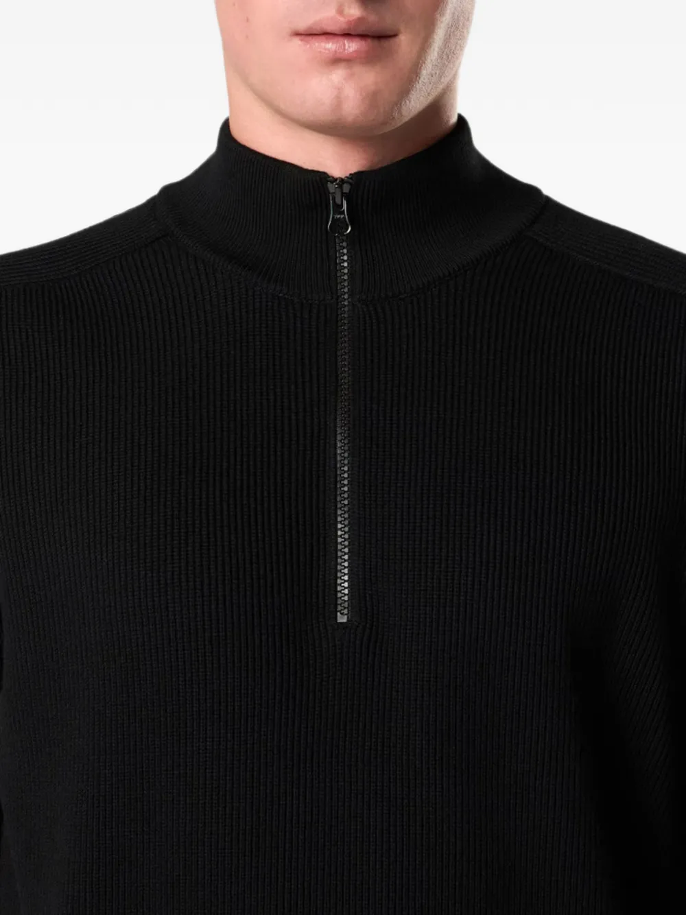 Stone Island Geribbelde trui met Compass-logopatroon Zwart
