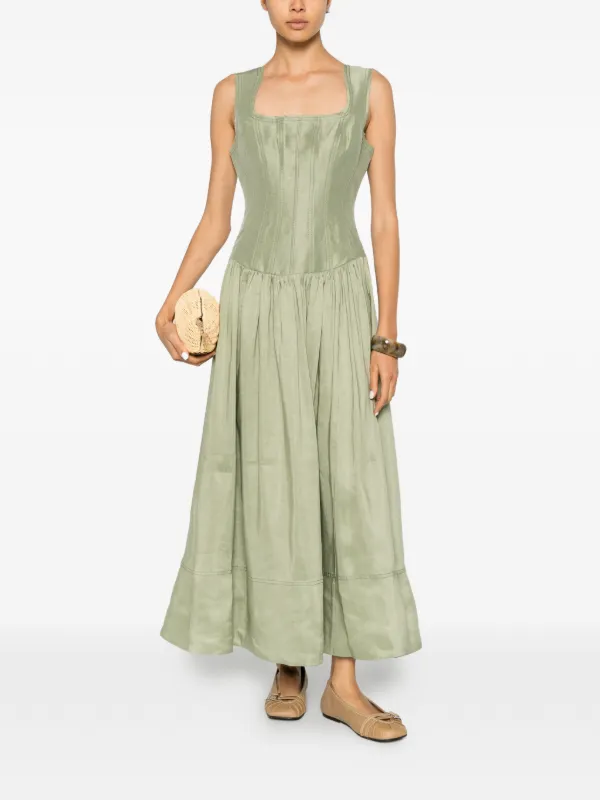 Aje Women's Spirelle Moss Midi Dress | Moss | 10 | New In