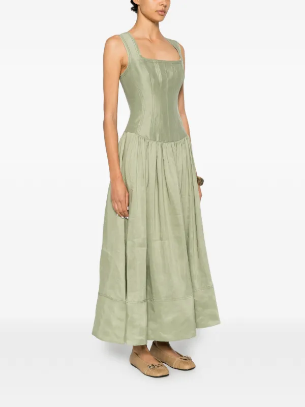 aje green maxi dress Aje Westlyn Floral-print Maxi Dress