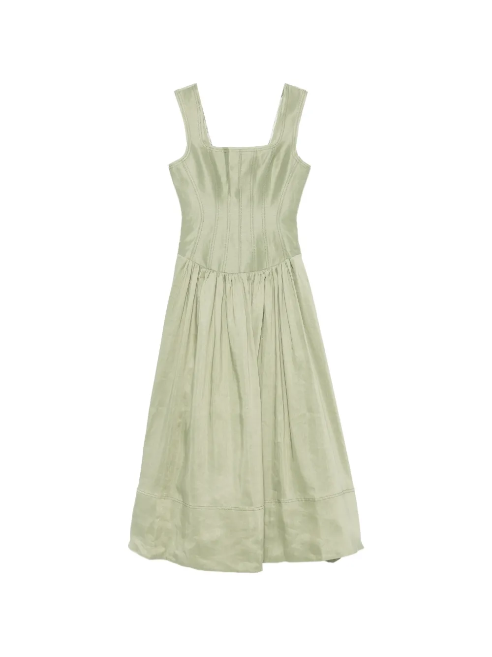 Aje AJE PARALLEL MIDI DRESS MOSS - Verde