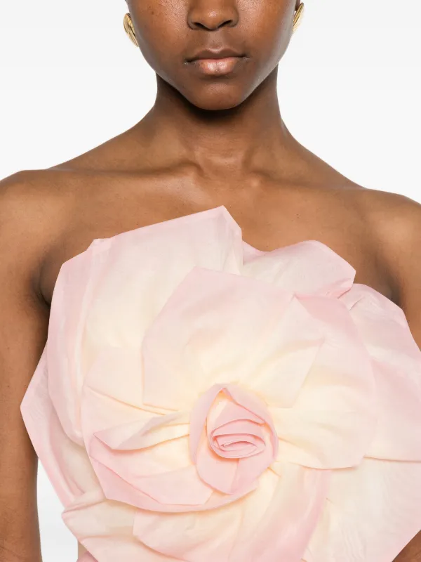 strapless open back dress AJE  Bubblehem Maxi Dress in Pink Floral