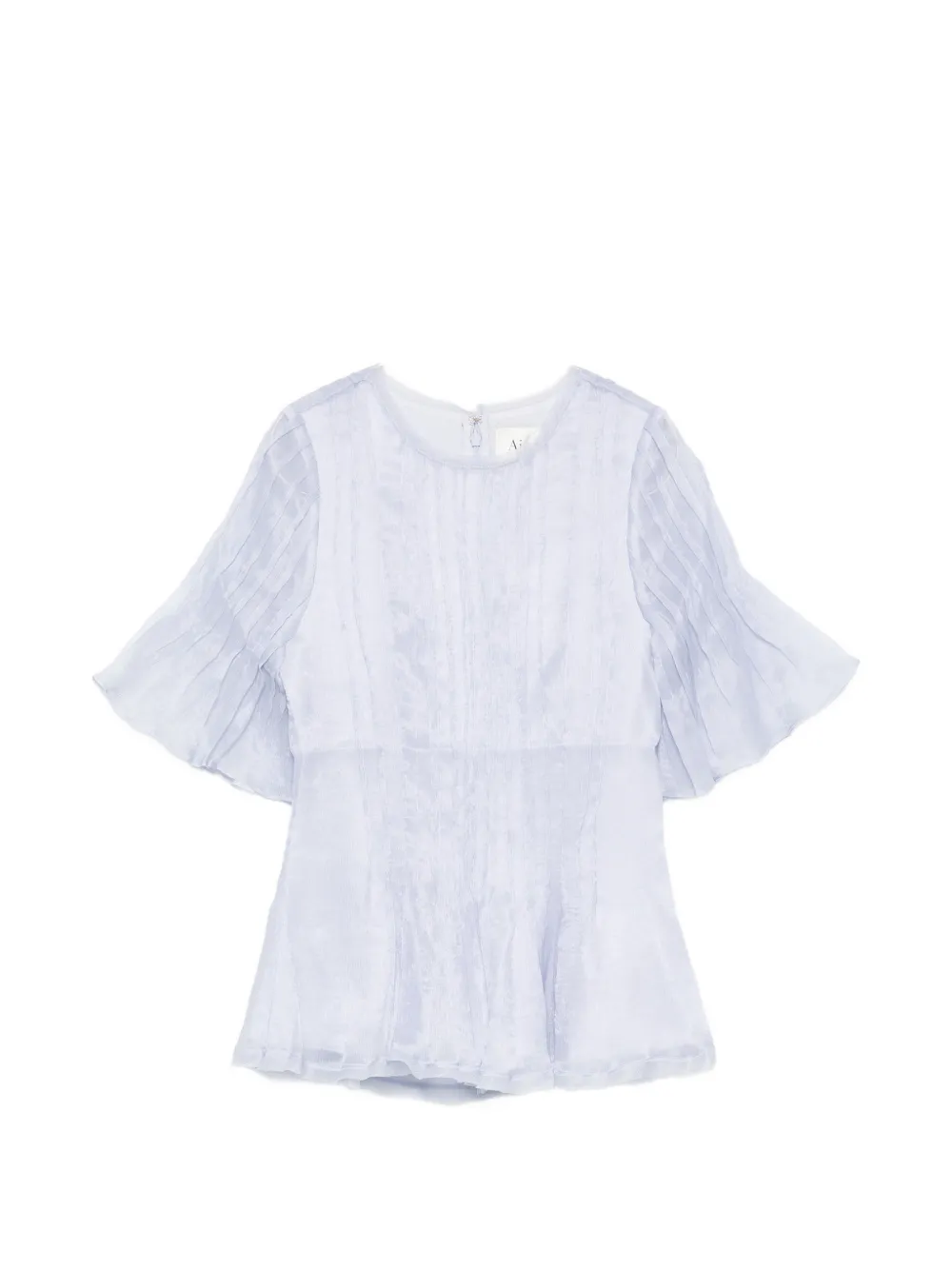 Aje Angeli Flounce Short-sleeve Top In Blue