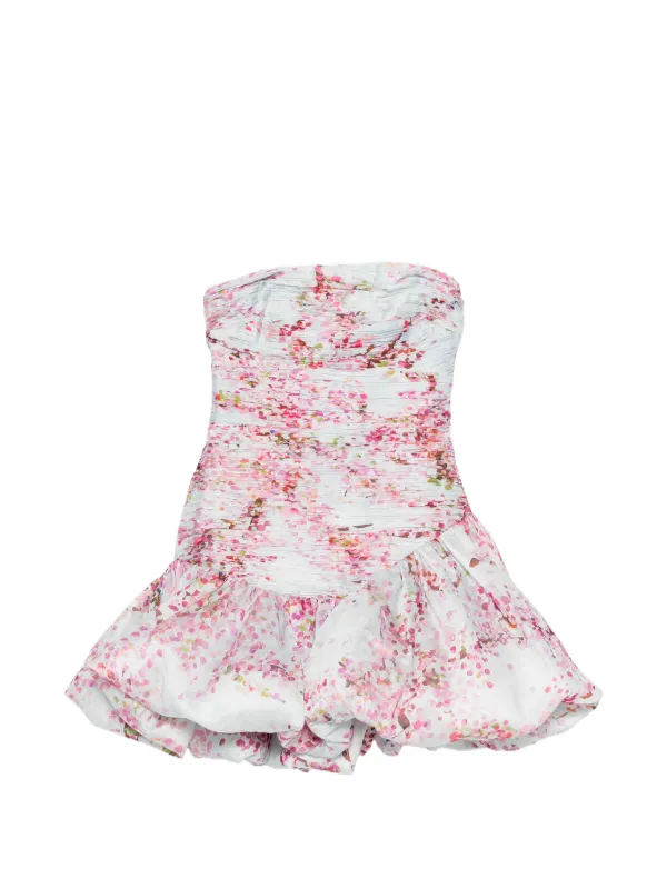 strapless open back dress Aje Pandorea Layered Mini Dress in Washed Coral main image 0
