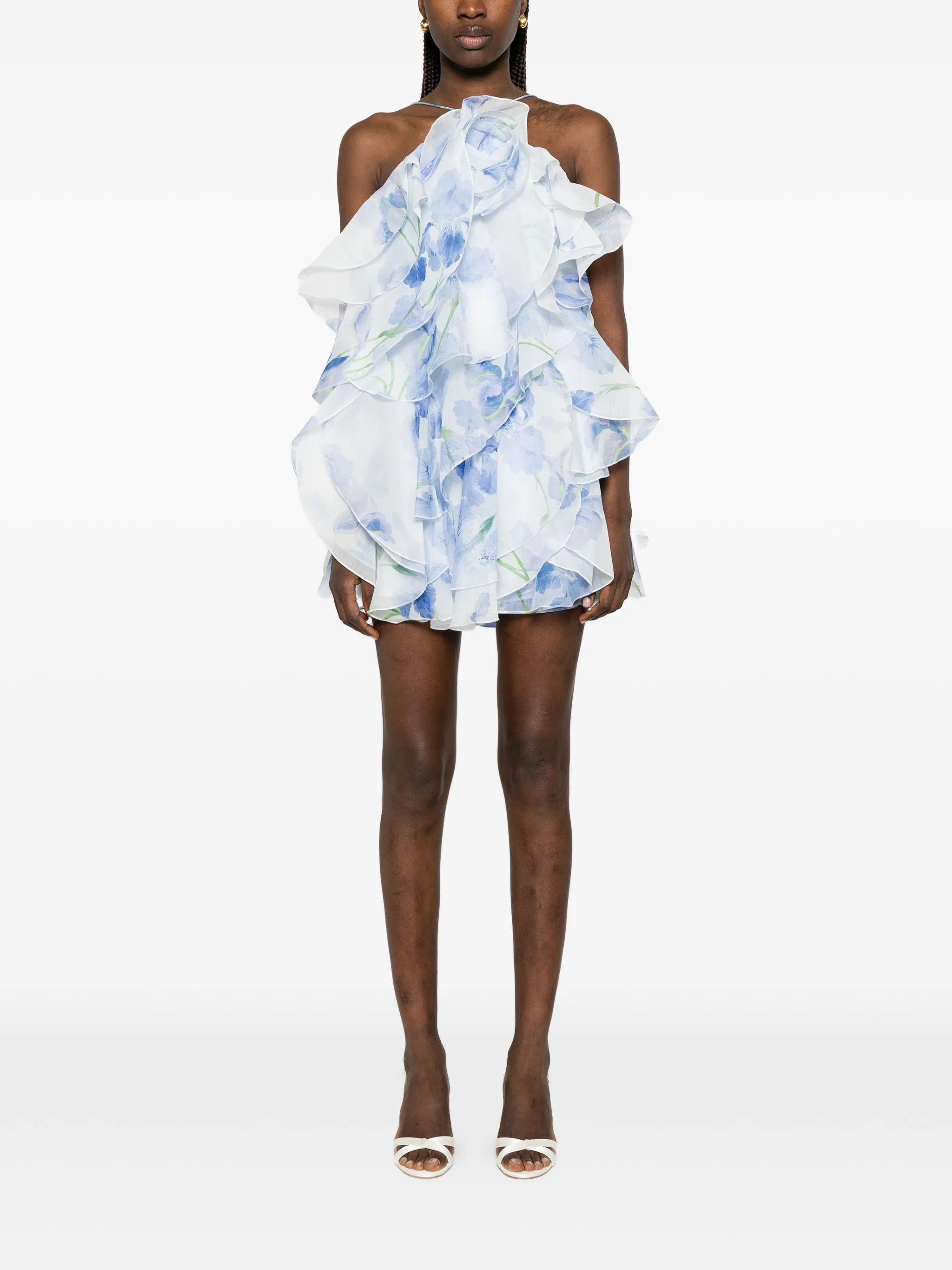 Aje Pandorea layered floral mini dress