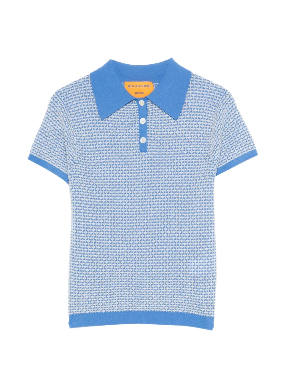 Guest In Residence pique polo top - Blu