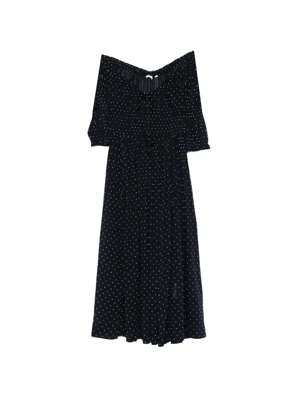DÔEN Ischia polka-dot midi dress - Blue