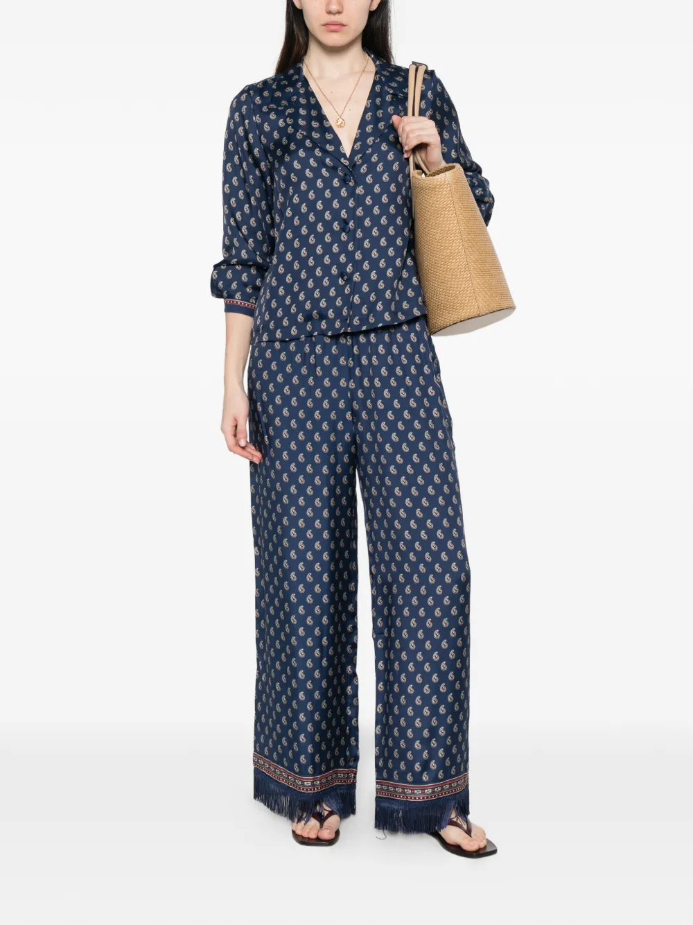 Dôen Elene Paisley Shirt - Blue 