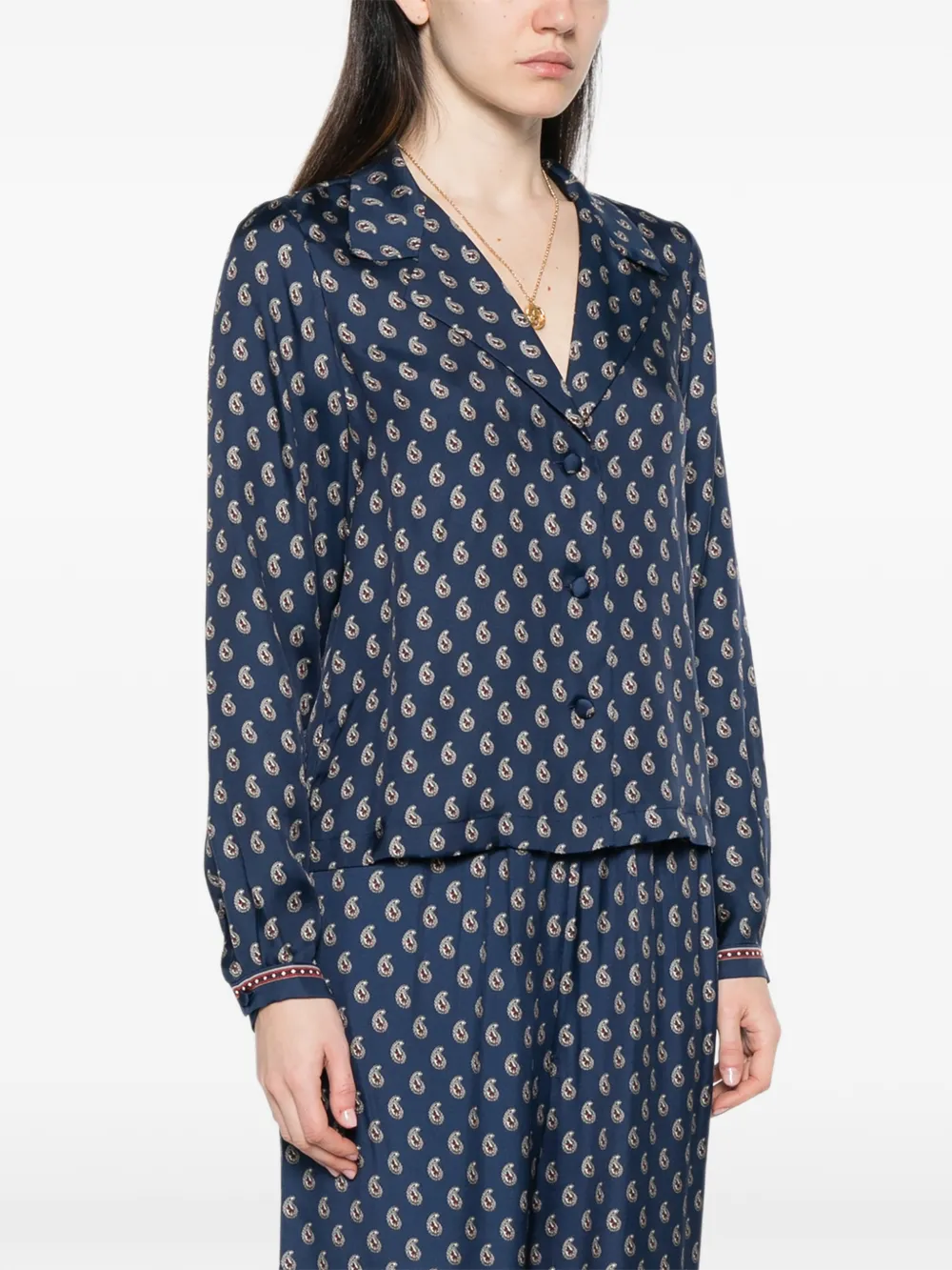  Dôen Elene Paisley Shirt - Blue 