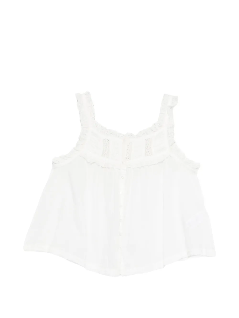 DÔEN Fidella square-neck sleeveless top - Bianco