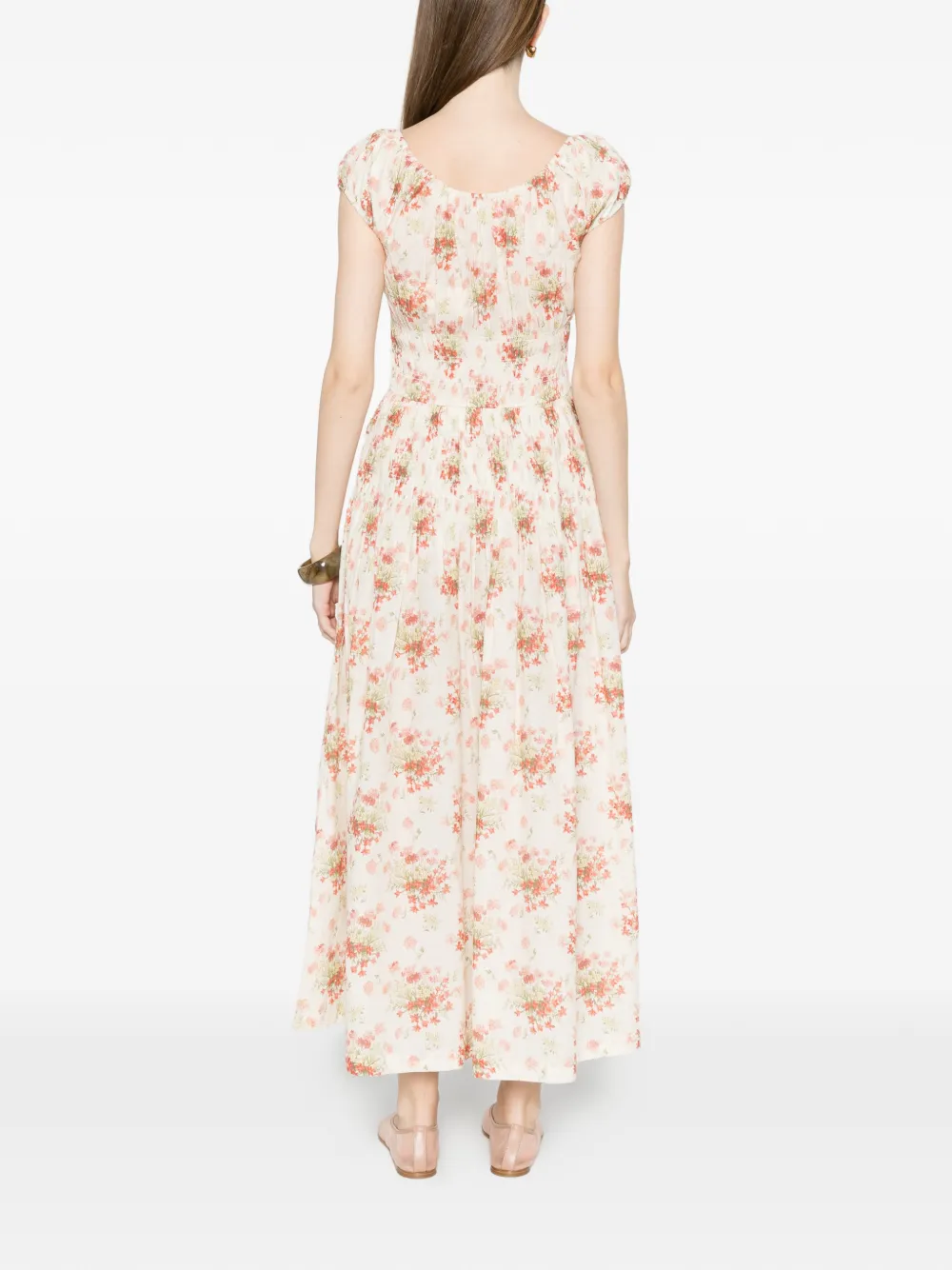 DÔEN Quinette square-neck flower-print midi dress - thumbnail 4 of 5