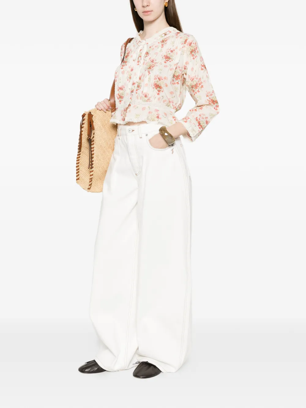  Dôen Hillock Lace Blouse - Neutrals 