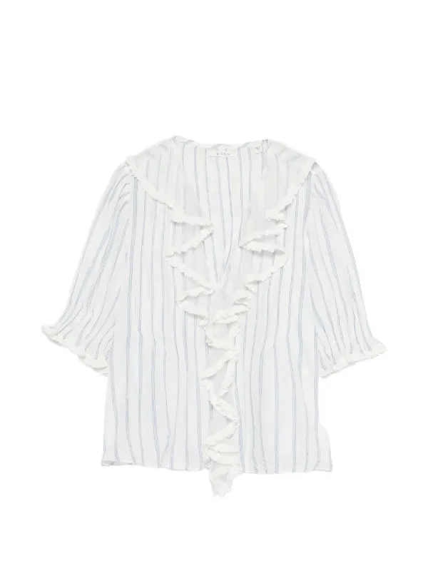Dôen Henri Striped Blouse in Neutrals