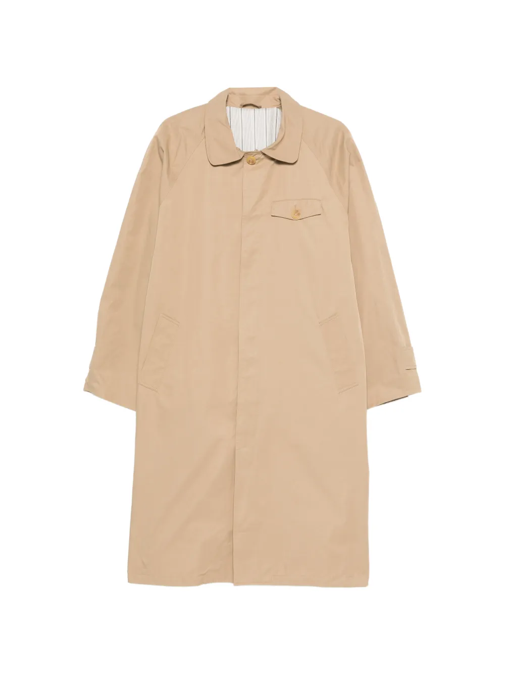 Carter Young buttoned pocket overcoat - Toni neutri