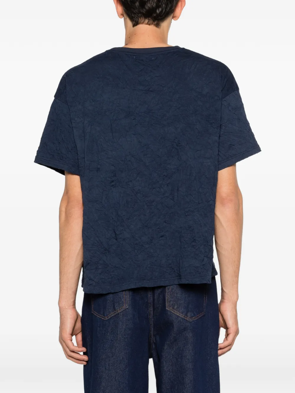 Carter Young Boxy gerafeld T-shirt Blauw
