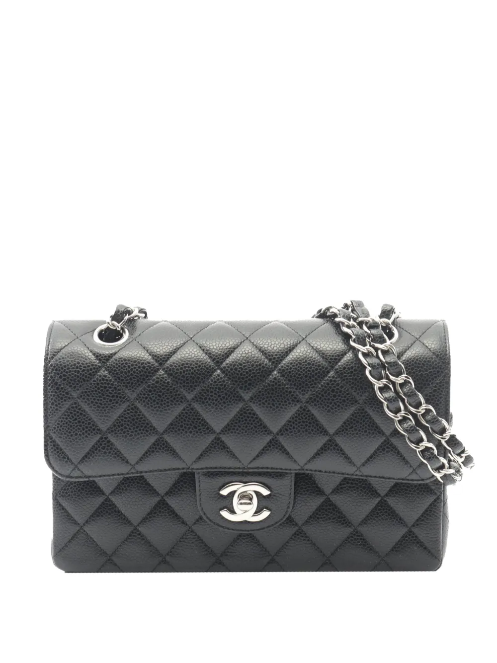 CHANEL Pre-Owned 2021 Small Classic Caviar Double Flap shoulder bag - Nero