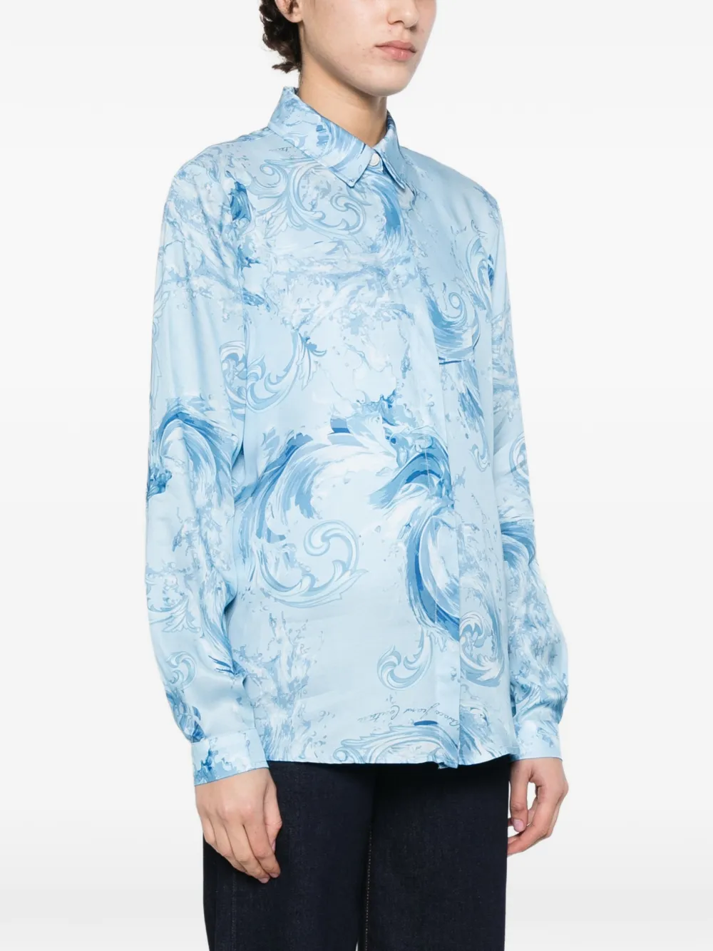  Versace Jeans Couture Camisa Estampada - Azul 