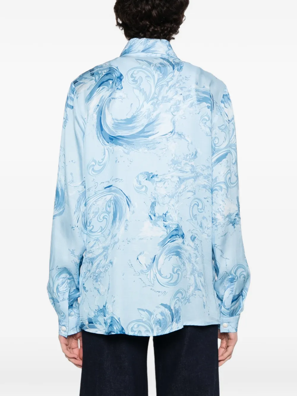 Versace Jeans Couture Blouse met print Blauw