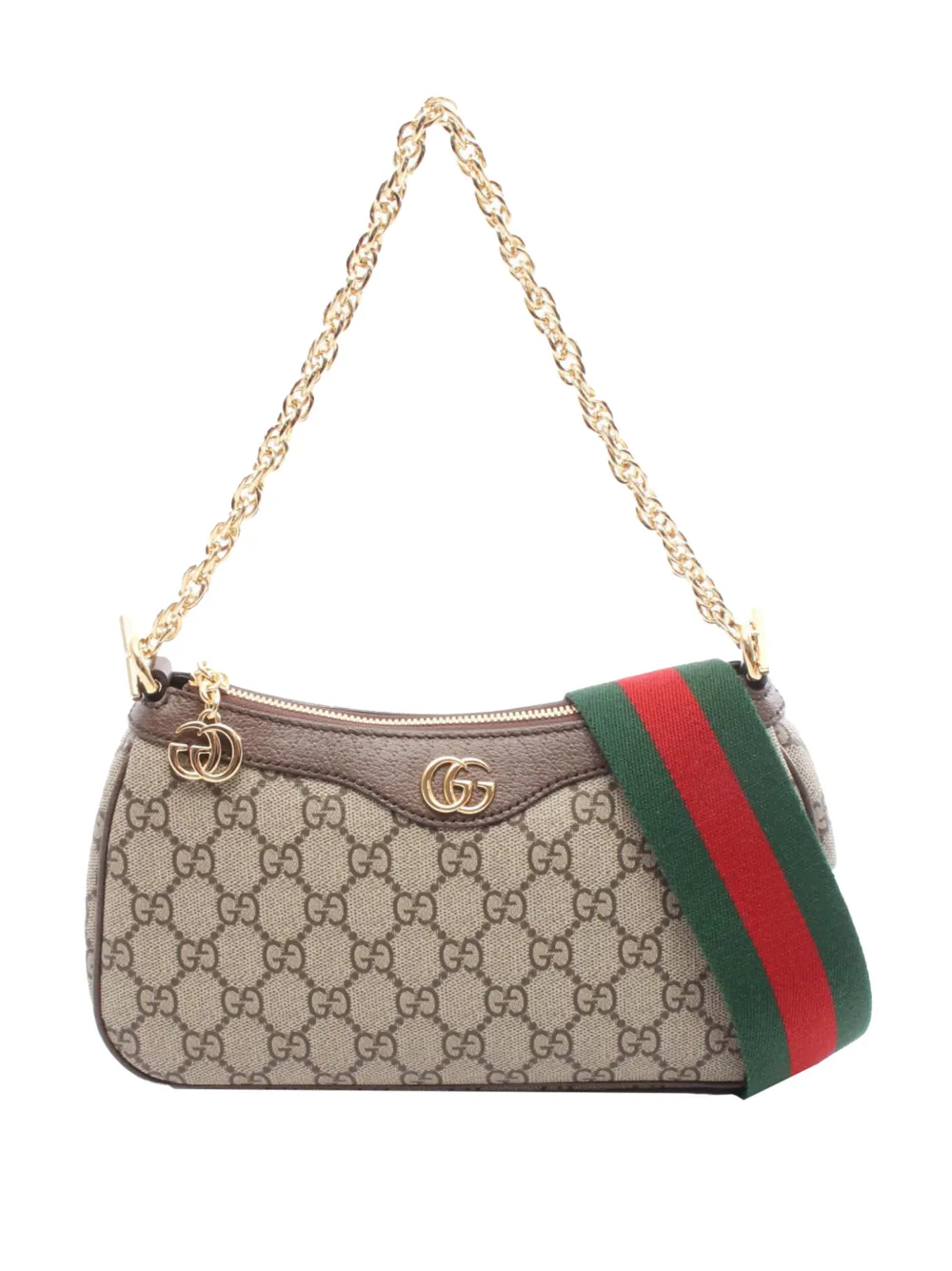 Gucci Pre-Owned 2016-2025 Small GG Supreme Ophidia Shoulder Bag satchel - Marrone