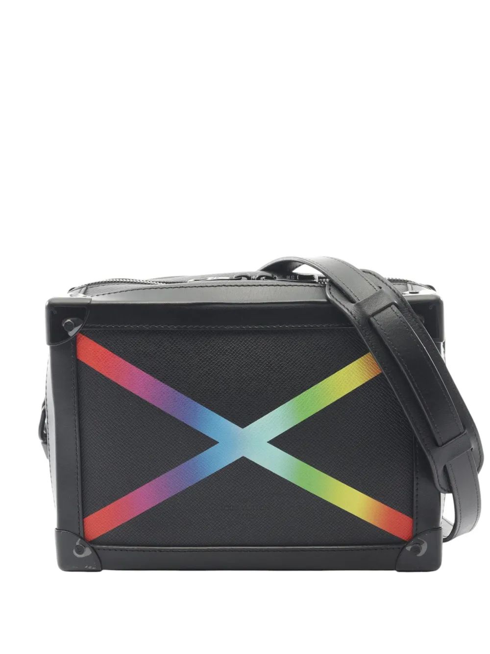 Louis Vuitton Pre-Owned 2019 Taiga Rainbow Soft Trunk crossbody bag - Nero